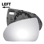Left Side White Mirror Glass for Hyundai I30 (2017–2022)