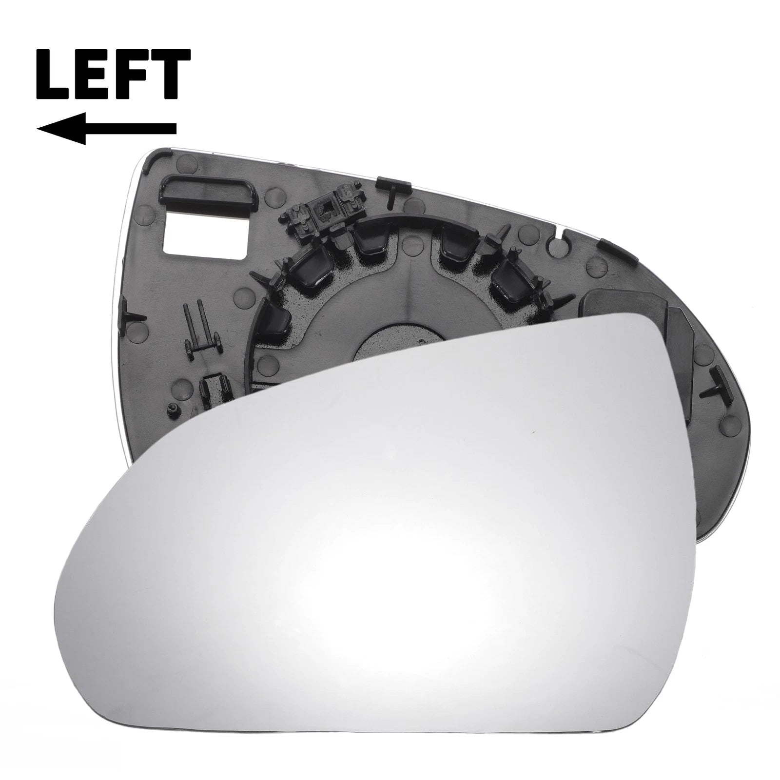 Left Side White Mirror Glass for Hyundai I30 (2017–2022)