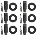 Set of 6 Denso Platinum TT Spark Plugs & Coil Boots for Mazda Tribute (2001–2008)