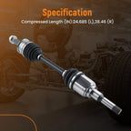 2X Front CV Axle Assembly for Chevrolet Sonic (2012–2017)