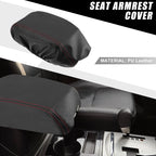 Center Console Armrest Cover for Dodge Durango (2011–2021) Black Red Stitches 723115424430