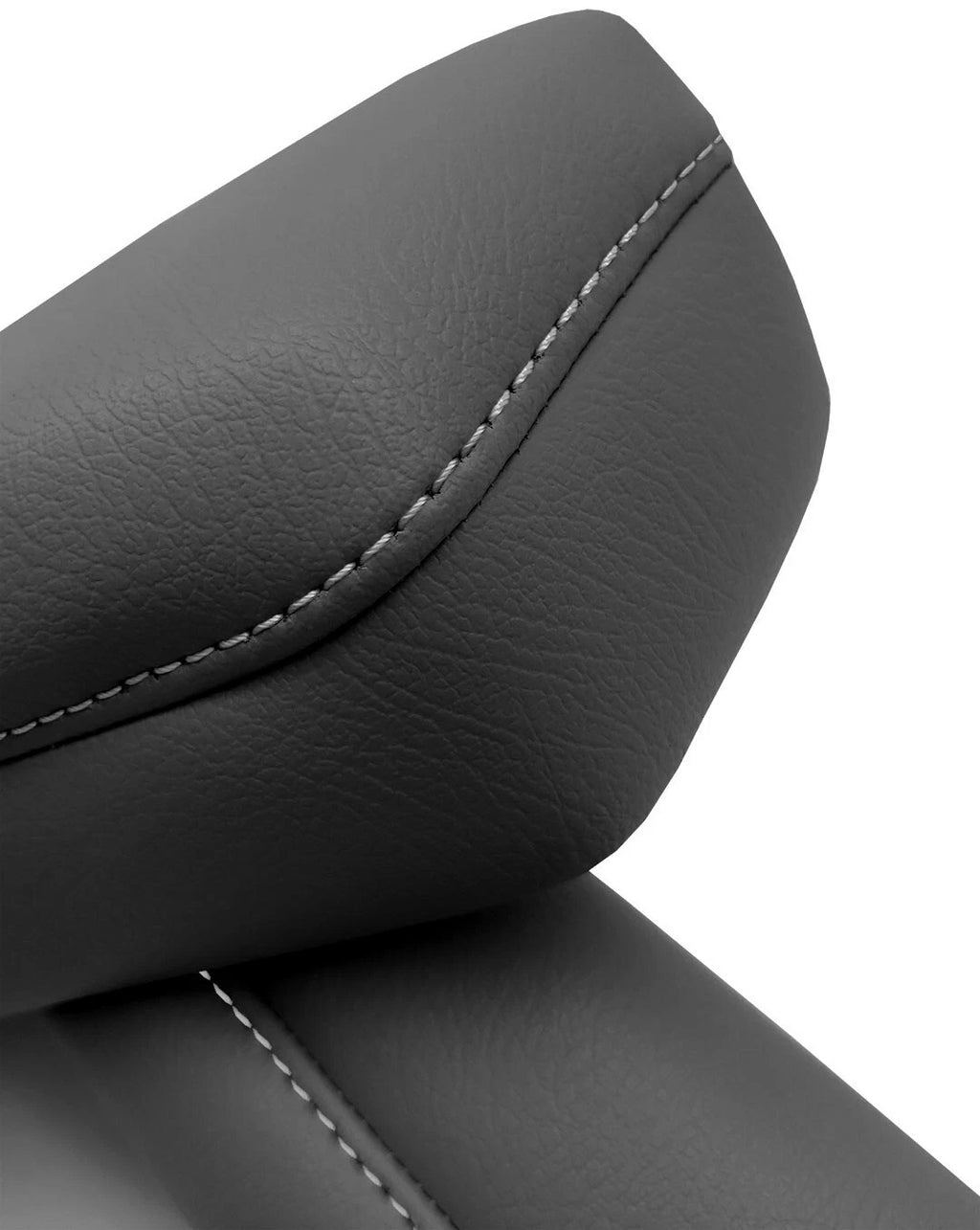 Leather Door Panel Armrest for Ford F150 Lariat (2015–2018) Black Gray Stitch