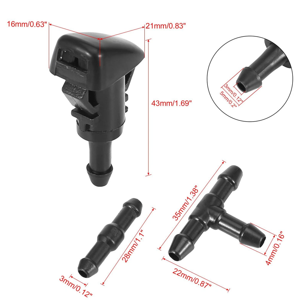 7pcs Windshield Wiper Fluid Squirter Nozzle Kit for Ram Chrysler (2011–2023) 5113049AA