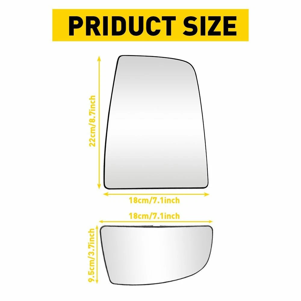 Mirror Tow Upper Glass Set for Ford Transit 150 250 350 (2015–2022)