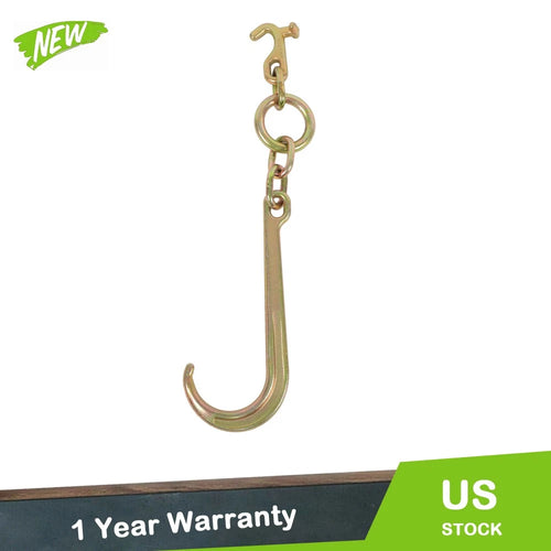 1 Pack 5400lbs G70 15" J Hook for Towing Wrecker Roll Back Truck