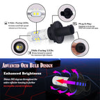 2X Bright White LED Backup Lights for GMC Acadia (2007–2012)