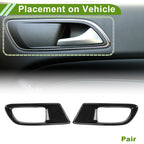 Set of 2 Interior Door Handle Bowl Cover Trim for Subaru BRZ (2012–2020) Black ABS