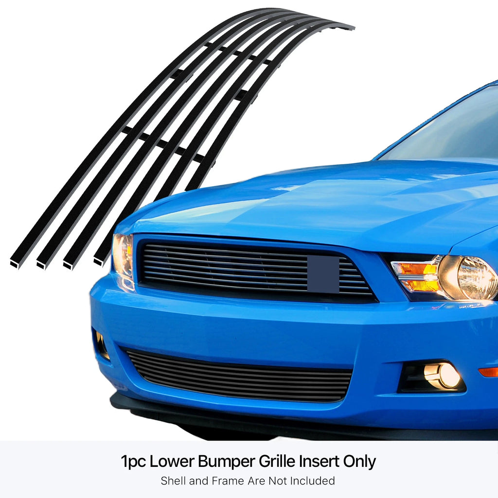 Stainless Black Billet Grille Insert for Ford Mustang V6 (2010-2012)