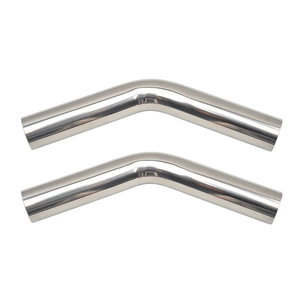 8Pcs 4" OD Stainless Steel Mandrel Bend Exhaust Pipes for Universal Fit