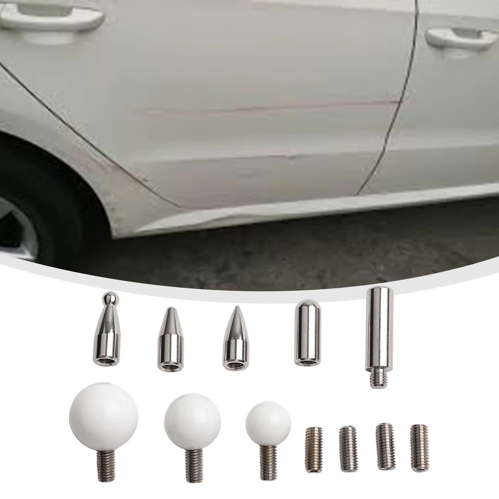 Set of 8 Dent Removal Rod Tips for Auto Repair Tools