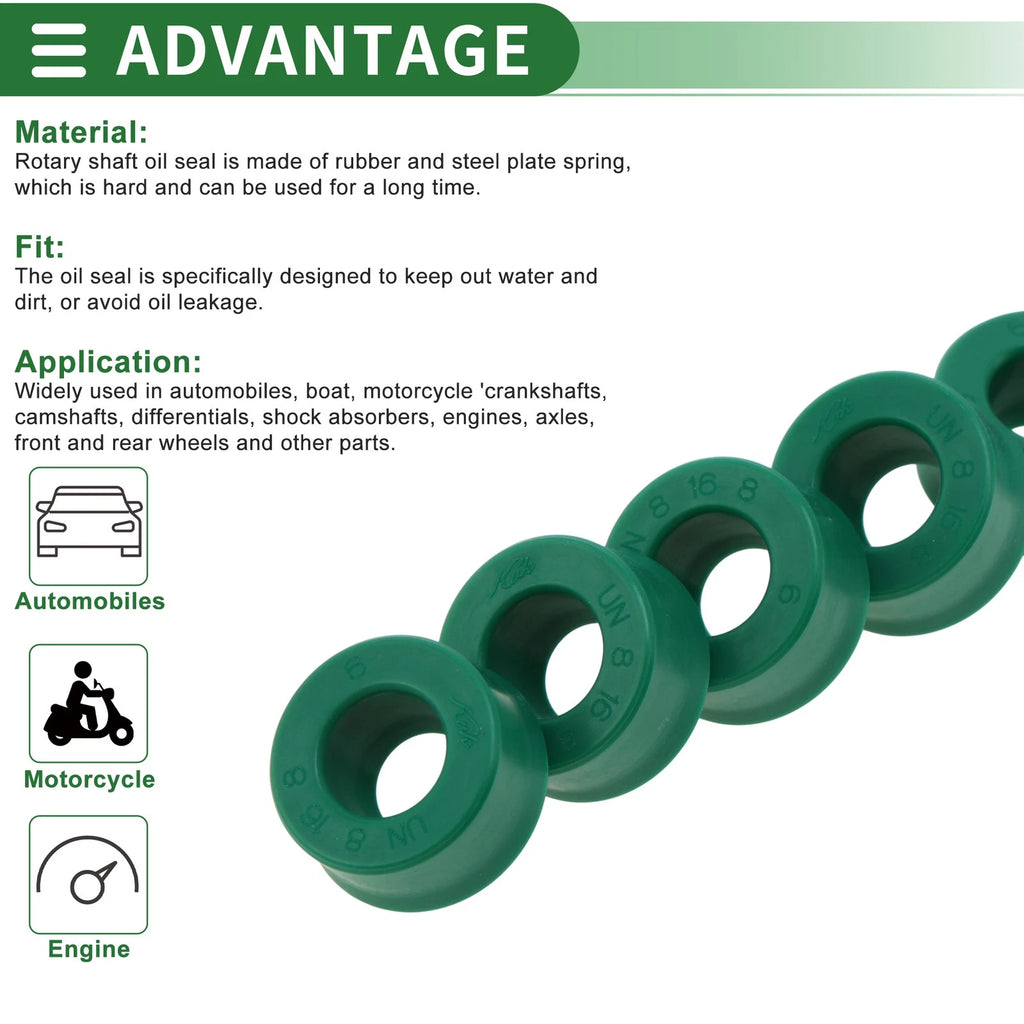 Set of 5 Oil Seal Rotary Shaft Seal 8x16x8mm for Various Models 