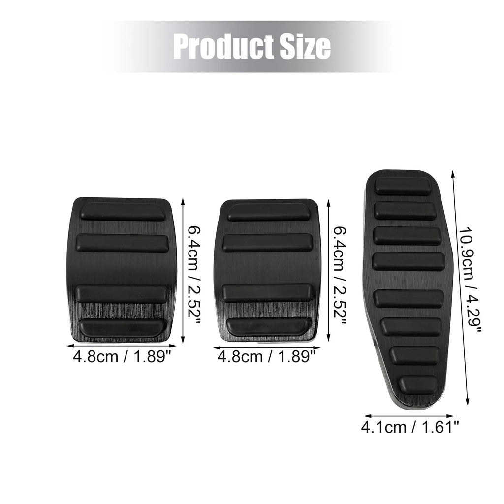 3 Pcs Gas Accelerator Brake Clutch Pedal Cover for Suzuki Jimny (2018–2023)