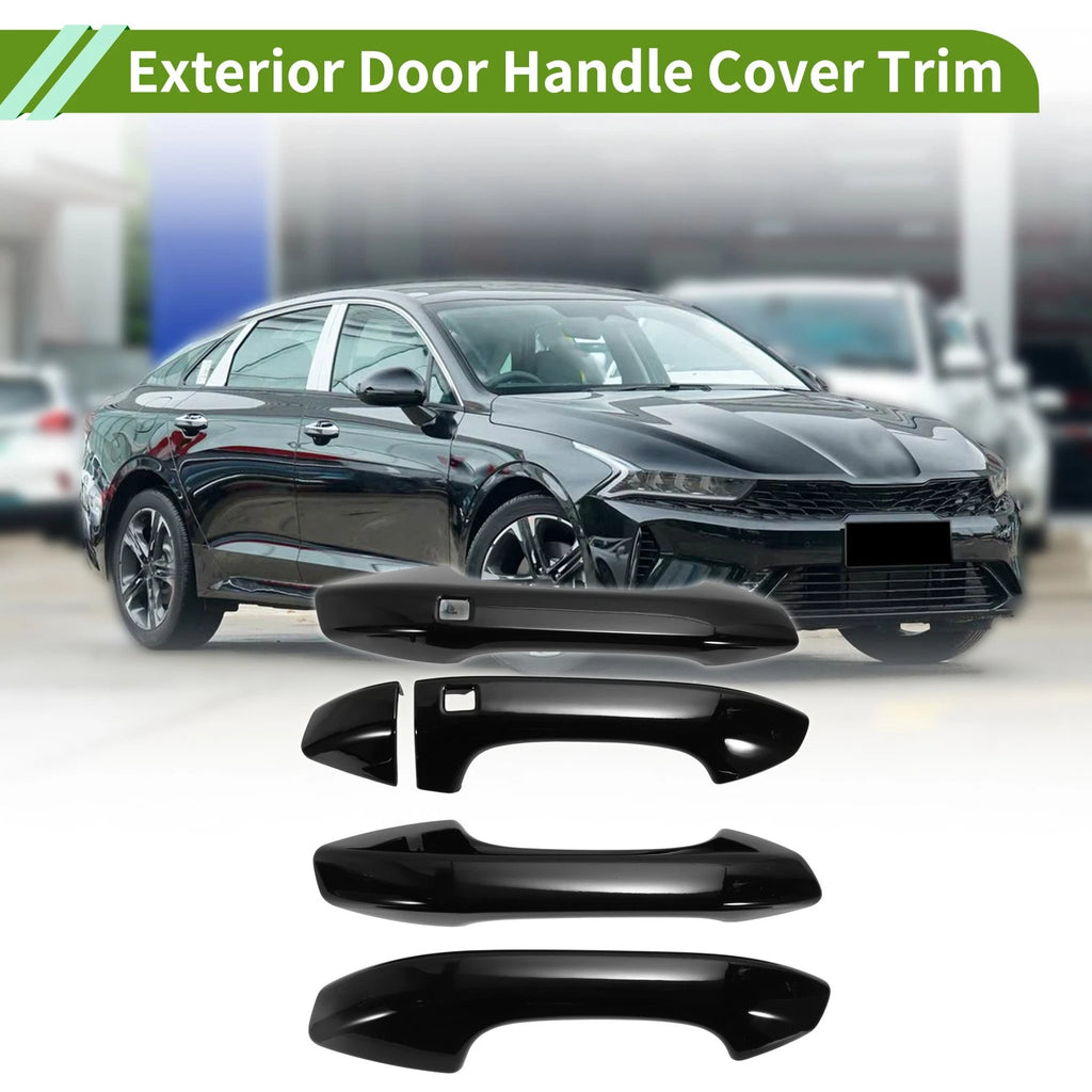 Set of 1 Exterior Door Handle Cover Trim for Kia K5 (2020–2025) Gloss Black ABS