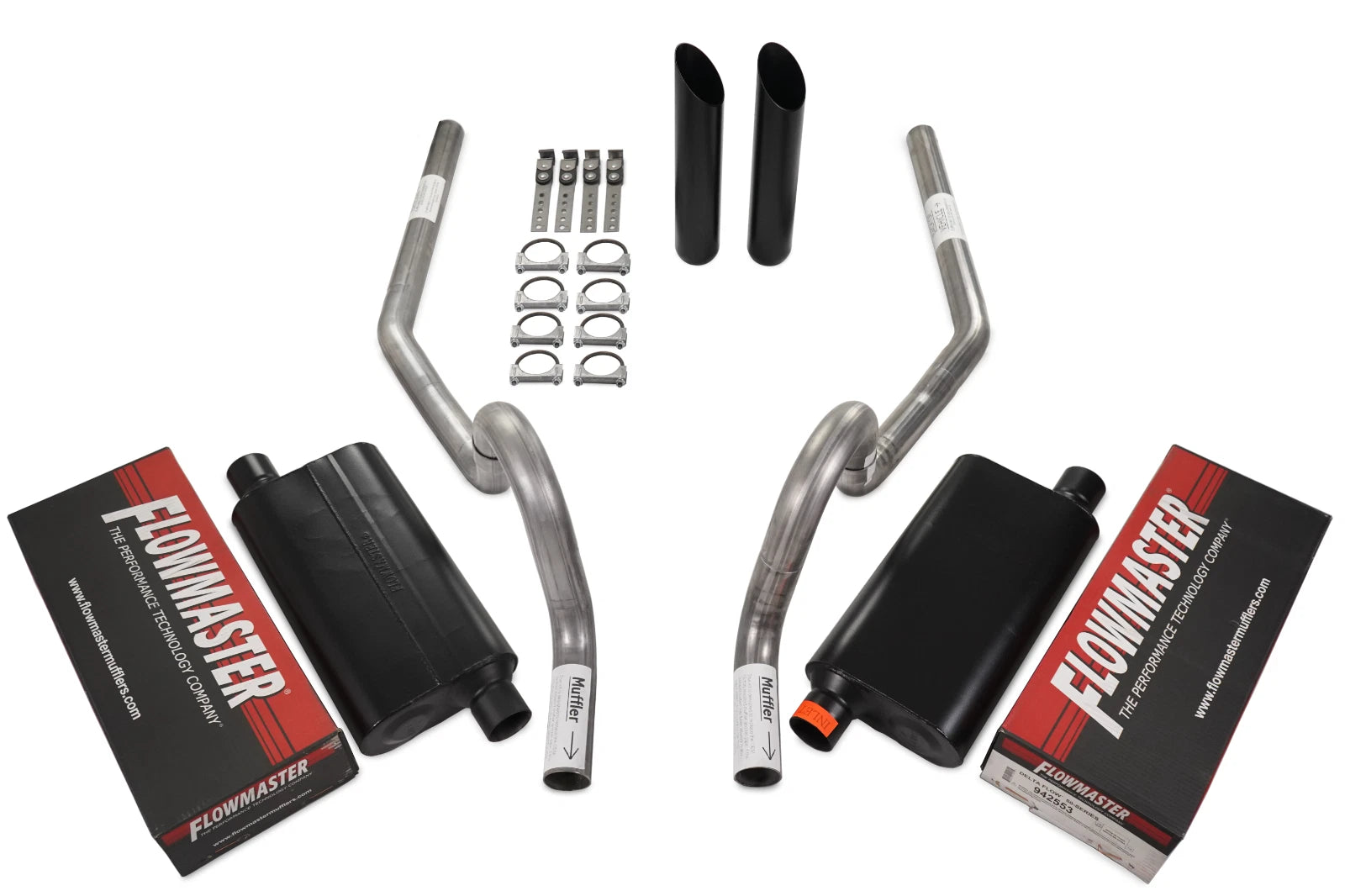 2.5" Dual Exhaust Kit for GM A Body (1964–1972) - Flowmaster 50 Series DF Rear Exit