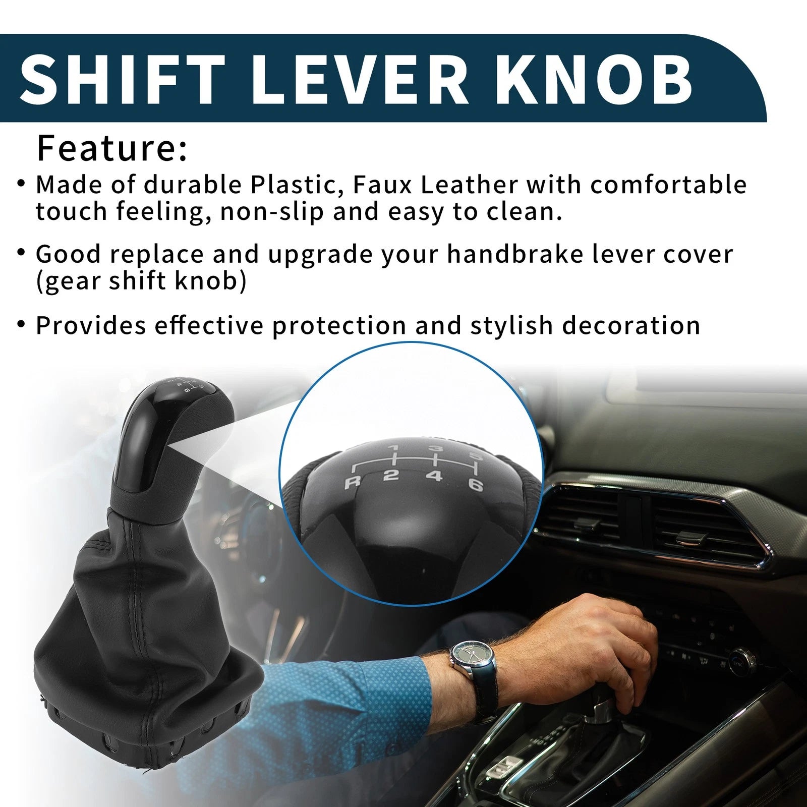 6 Speed Manual Gear Shift Knob with Cover for Mercedes-Benz A-Class (1997–2004)