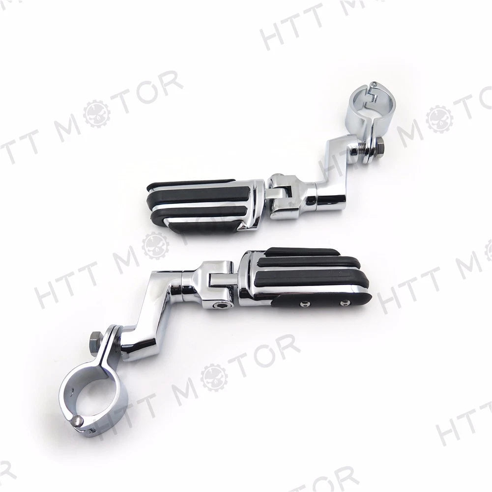 Flame Foot Peg Clamps 1.5" for Harley Sportster 883 1340 XL1200 (1986–2023)