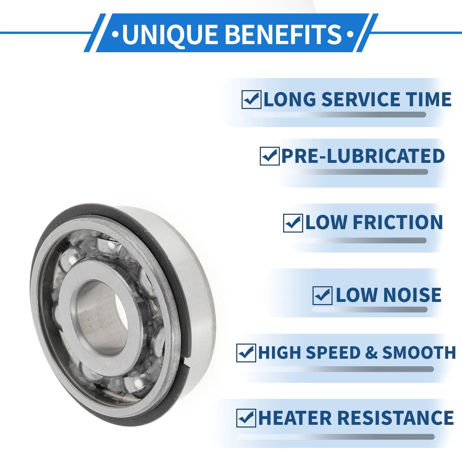 6302NR Deep Groove Ball Bearing for Scooter Skateboard Wheel (15x42x13mm)