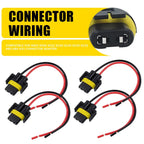 Set of 4 Headlight Wiring Harness Connectors for Make Model 