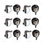 Set of 6 Chrome Power Operated Recessed Folding T-Lock Handles for Toolbox