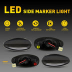 Set of 4 Smoked LED Side Marker Lights for Chevy Silverado (2001-2014)