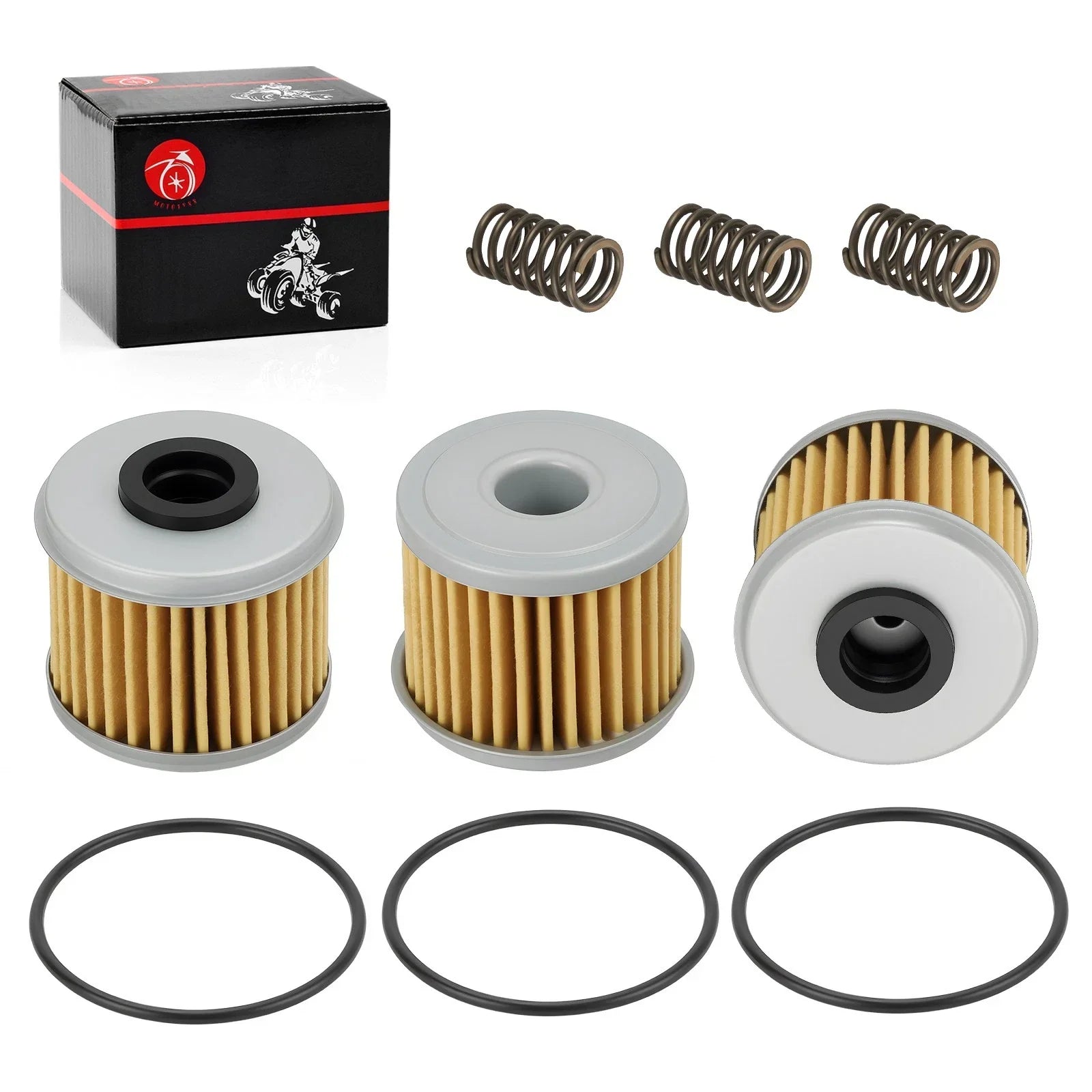 3 x Oil Filter & O-Ring Spring for Honda CRF450RWE CRF450RX CRF450X (2002–2024)