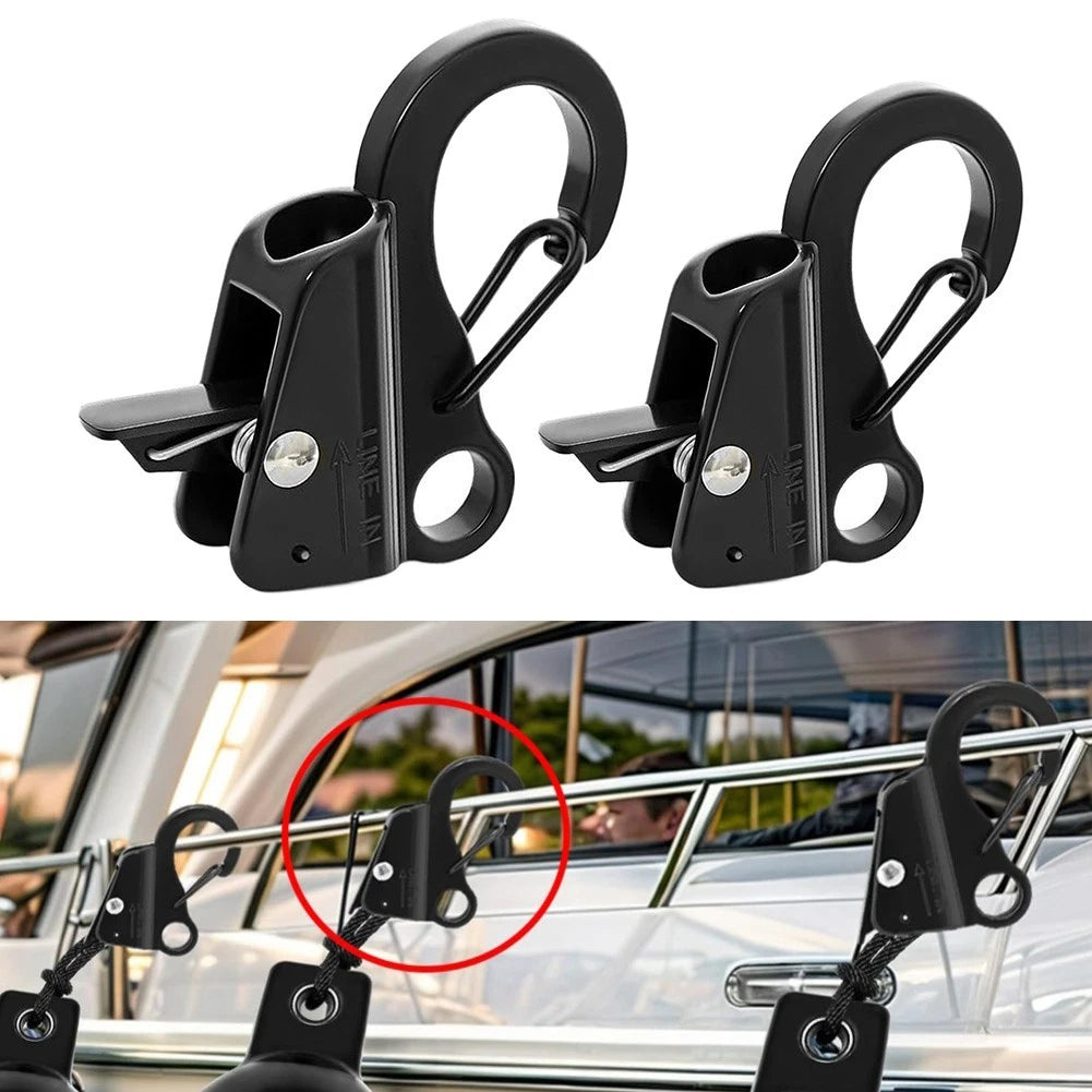 Sliding Rope Hook for Yacht Fender Protection - Marine Grade Stainless Steel