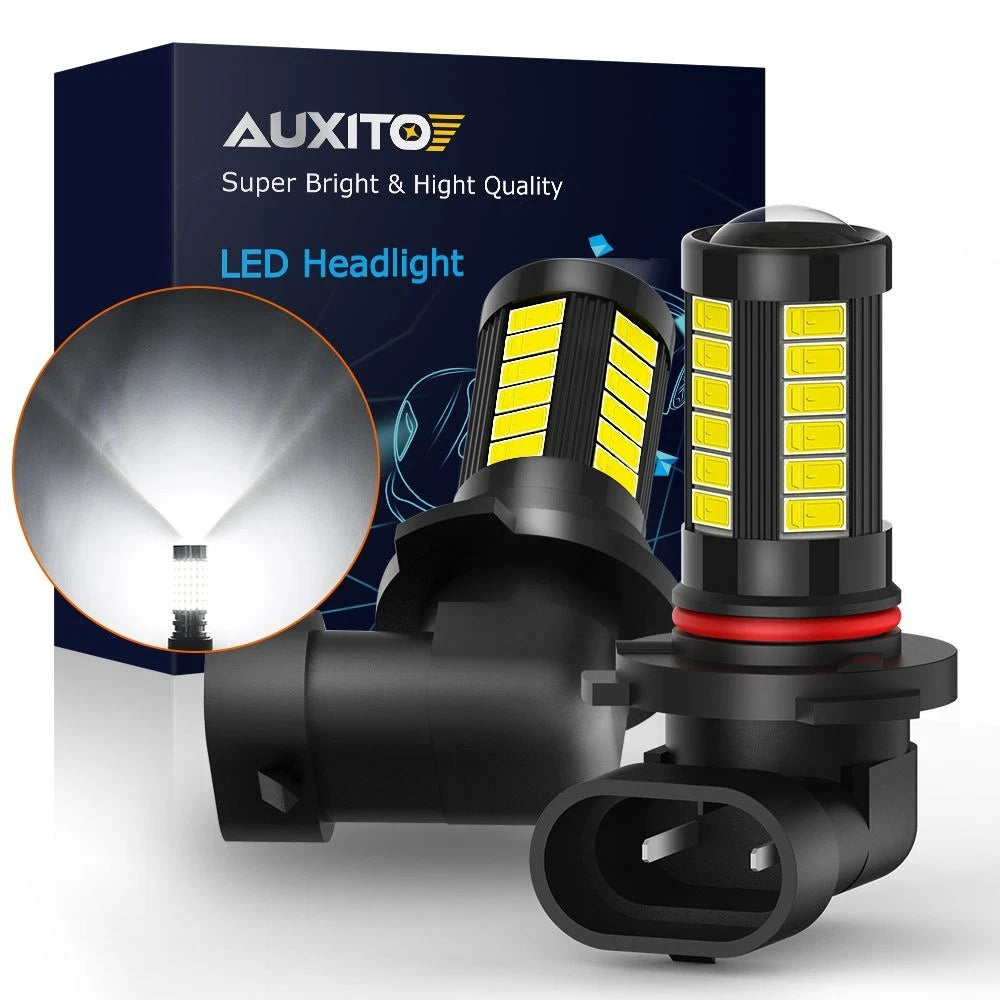 2X AUXITO 9005 HB3 LED Fog Light Bulbs 6500K 1800LM Canbus Pair for