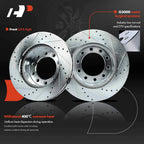 Front Side Drilled Brake Rotors for Ford F-350 F-450 F-550 Super Duty