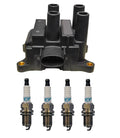 Denso Ignition Coil & 4 Iridium TT Plugs for Mazda Tribute (2001–2007)