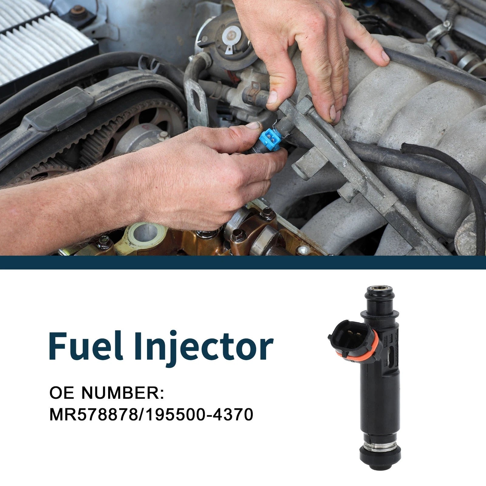Fuel Injector No.MR578878 for Mitsubishi Montero 3.8 (2003–2006) 1 Pc Black