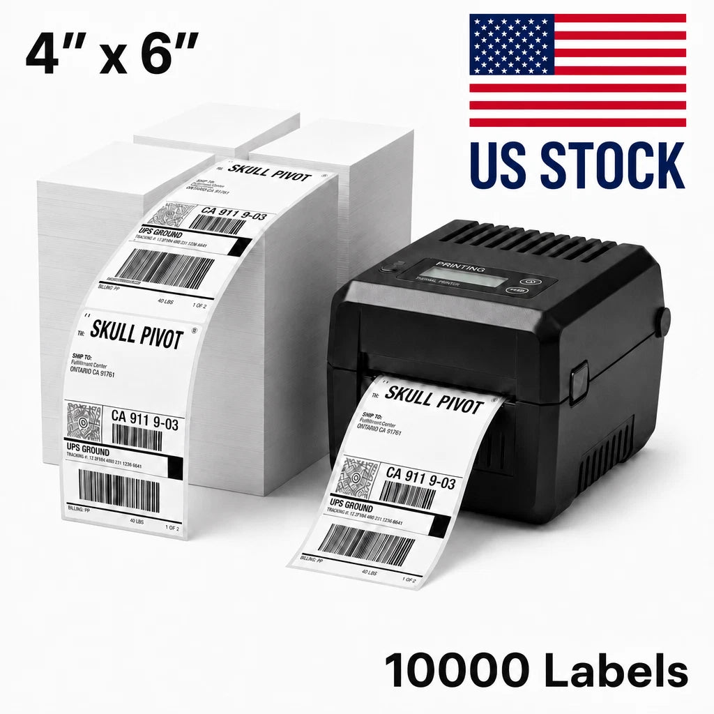 4" x 6" Direct Thermal Shipping Labels (10000 pcs) - Strong Adhesive