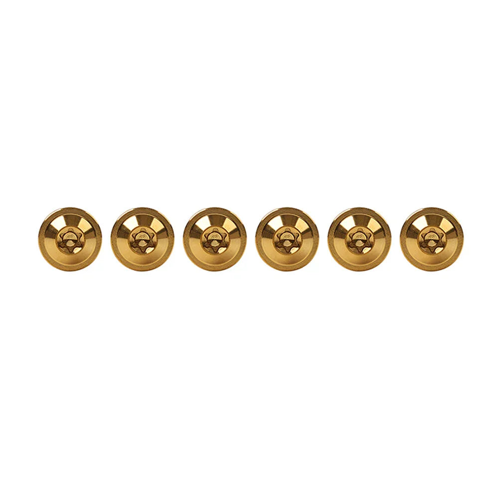 6 x Gold Titanium M6x15mm Torx Head Bolts for Bike Motorcycle