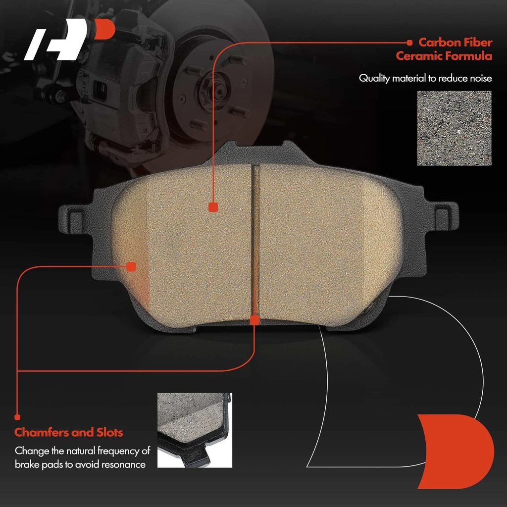 Set of 4 Rear Ceramic Brake Pads for Nissan Sentra (2020–2024)