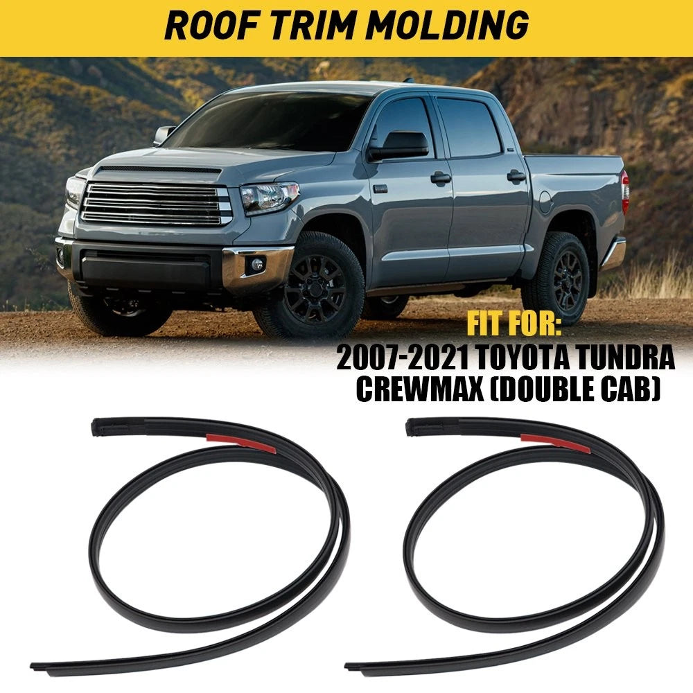 2pcs Roof Drip Molding 75552-0C060 75551-0C060 for Tundra Crew Max (2007–2021)