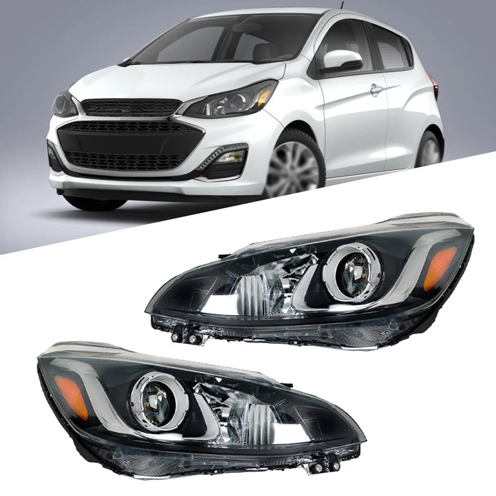 Set of 2 Halogen Headlights for Chevrolet Spark (2019–2021) Chrome