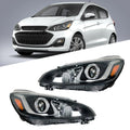 Set of 2 Halogen Headlights for Chevrolet Spark (2019–2021) Chrome