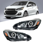 Set of 2 Halogen Headlights for Chevrolet Spark (2019–2021) Chrome