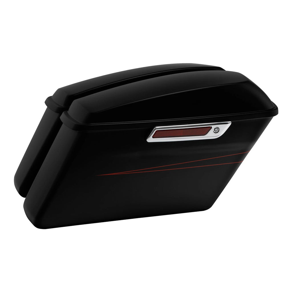 Hard Saddlebags for Harley Road Street Electra Glide (2014–2023) Black Denim