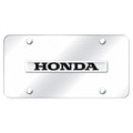 Chrome Name on Chrome License Plate - Officially Licensed for Honda