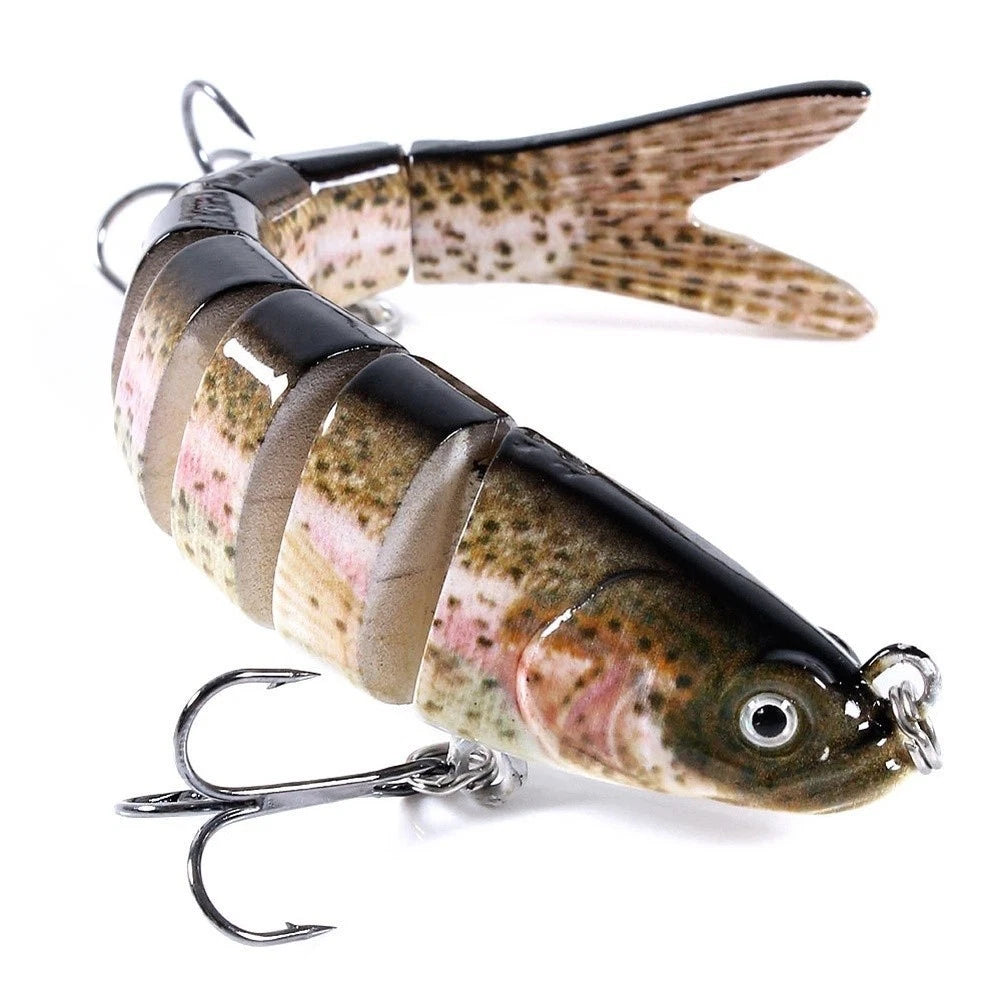8 Section Multi Jointed Hard Plastic Sinking Lure for Freshwater Use