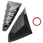 ABS Black Side Window Louvers for Ford Mustang Coupe 2-DR 2015-2022 Gloss
