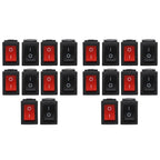 Rocker Switch 20PCS 125VAC 6A 250VAC 3A 2 Pin SPST for Boat RV