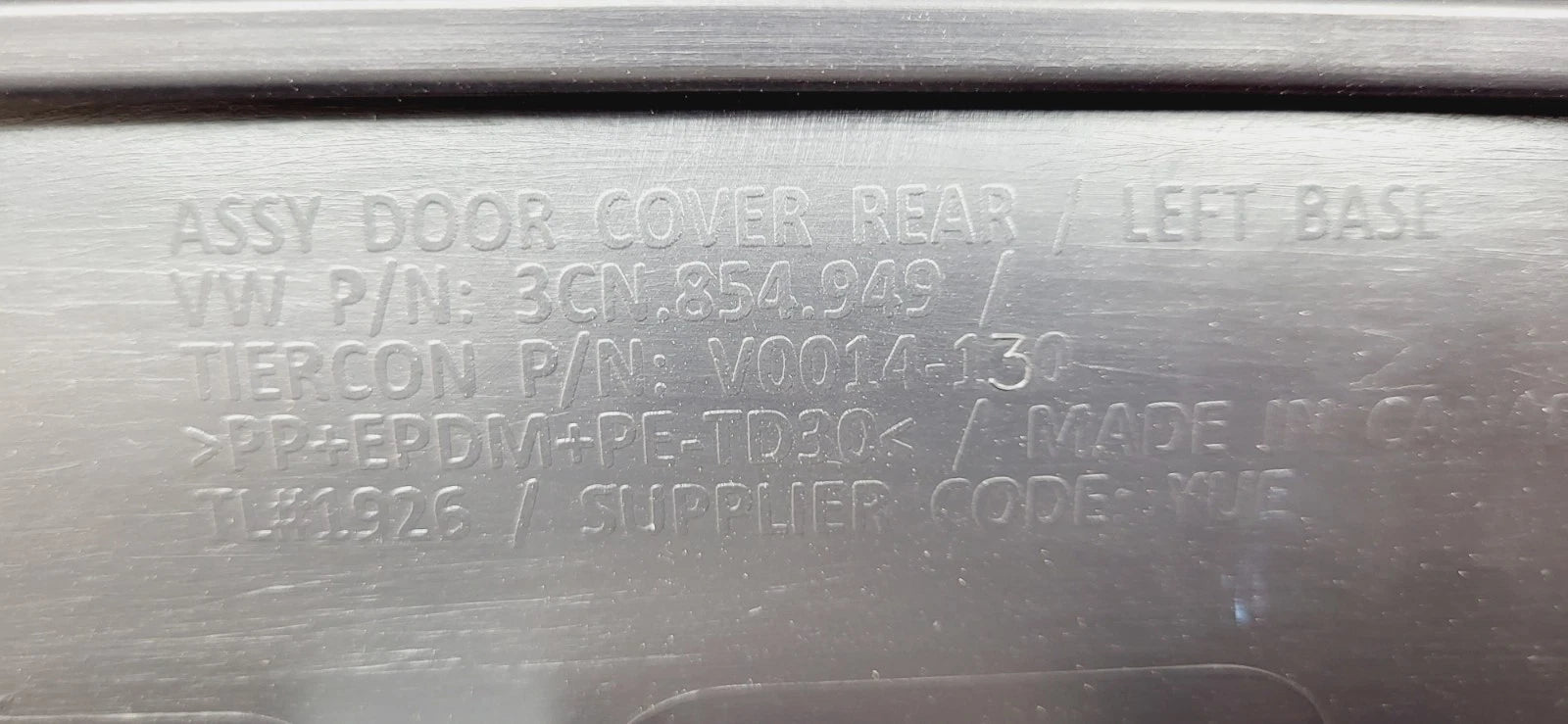 Left Rear Lower Door Molding for Volkswagen Atlas Cross Sport (2018–2026) 3CN854949F9B9