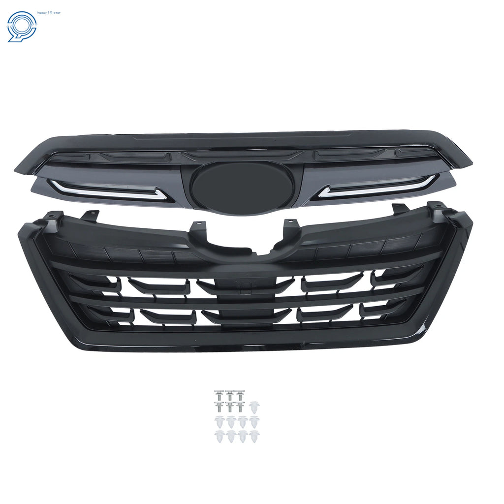 Front Bumper Upper Grille for Subaru Forester (2022-2024) Black Plastic