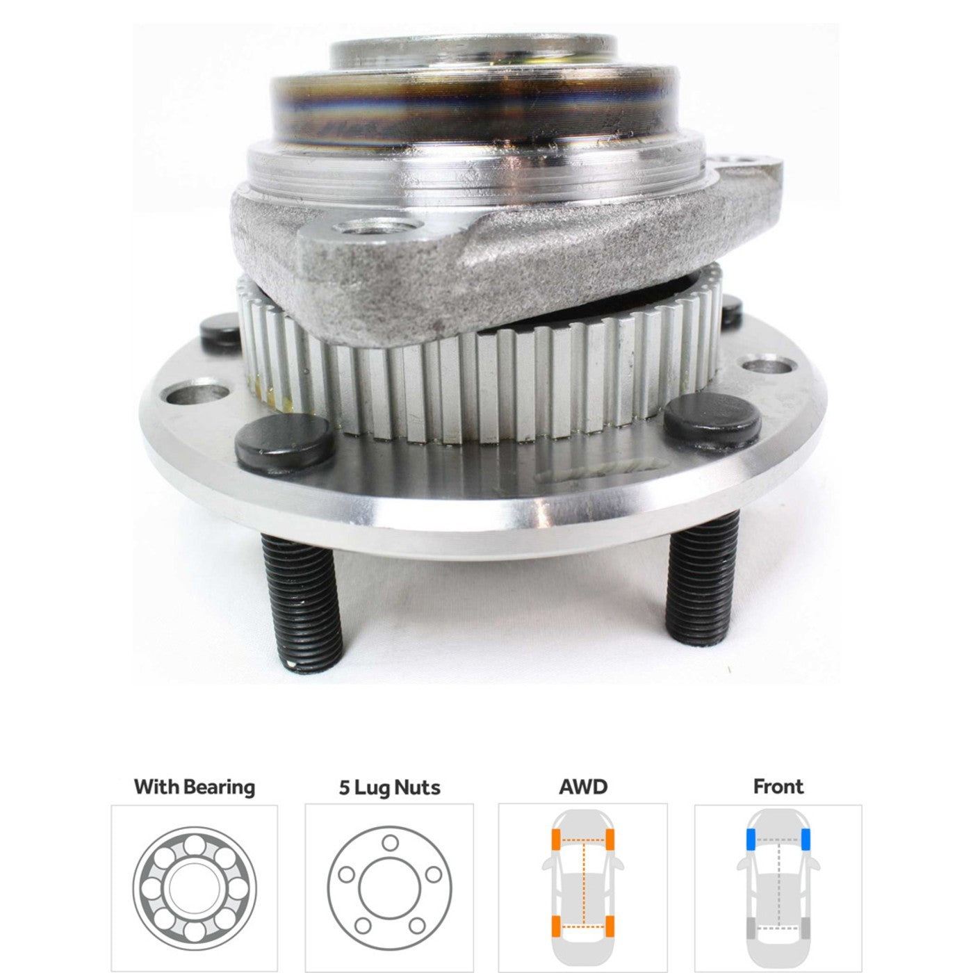 Wheel Hubs for Chevrolet S10 (1990–1997) Front LH RH with Bearing & ABS Ring