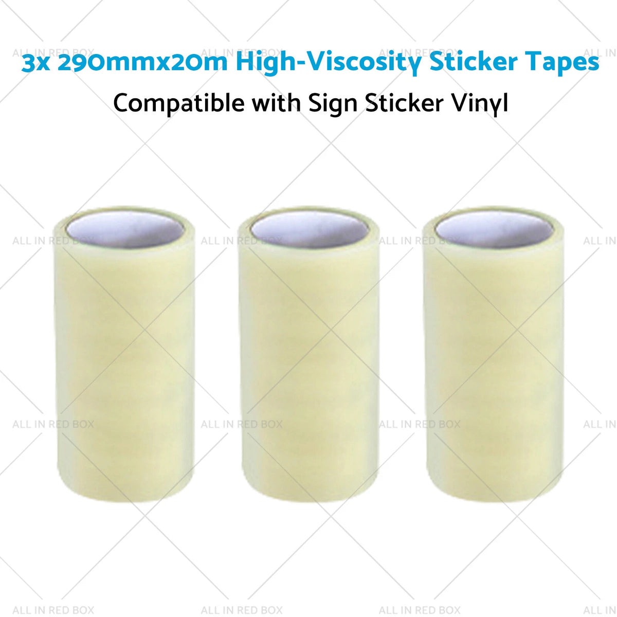 3X 290mm x 20m High-Viscosity Paper Tapes for Sign Sticker Vinyl