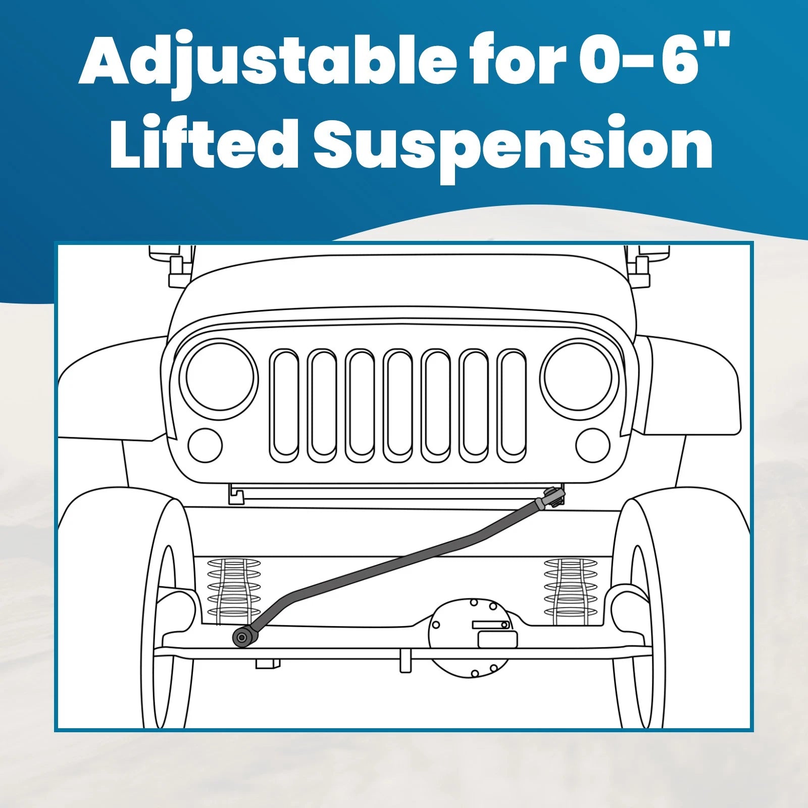 Adjustable Front Track Arm/Bar 0-6" Lift Kit for Ford F250 (2005–2007)