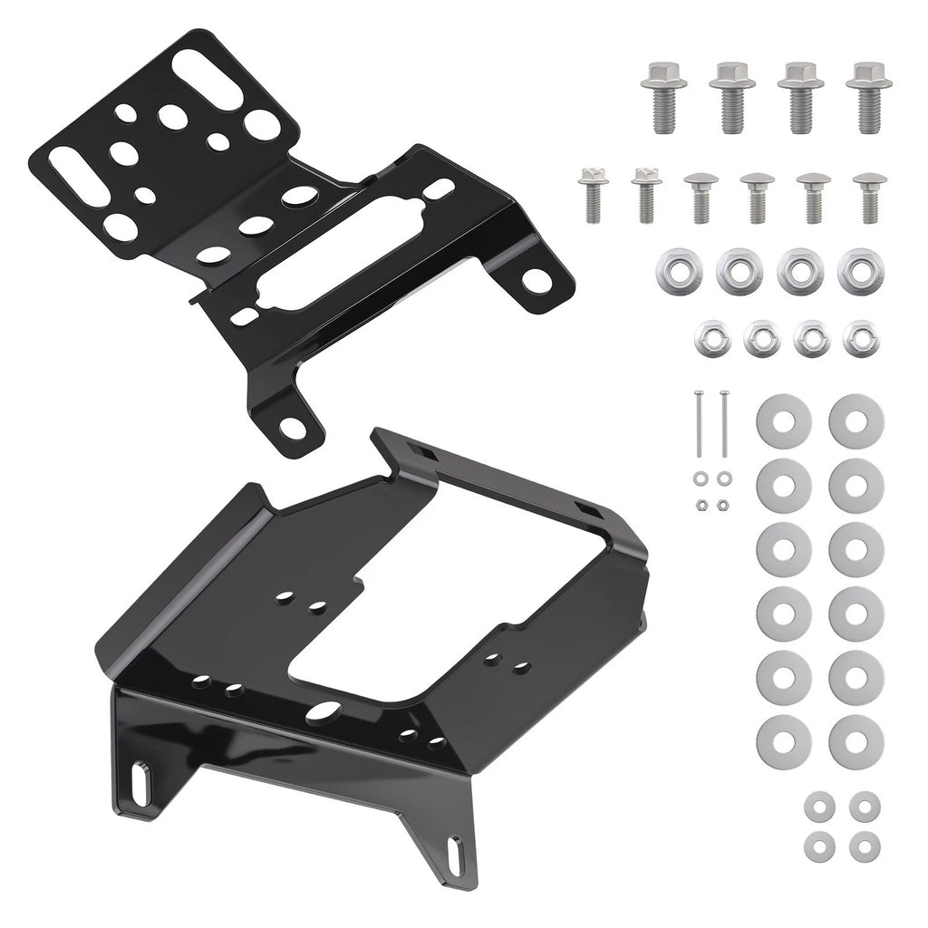 Front Winch Plate for Polaris RZR 900 EPS/S 1000 EPS (2015–2026) Black Steel