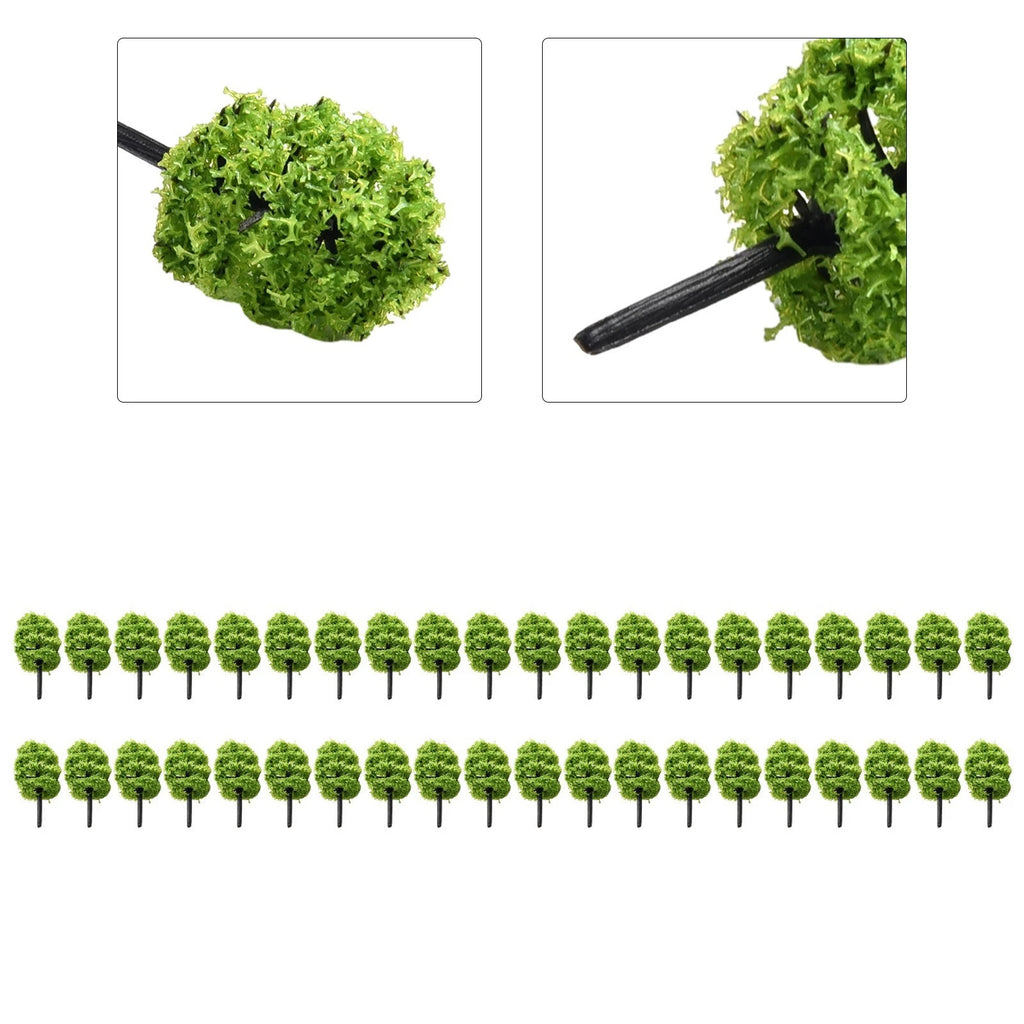 Model Tree Scenery 1:100 for Railroad (Plastic Decoration Accessories)