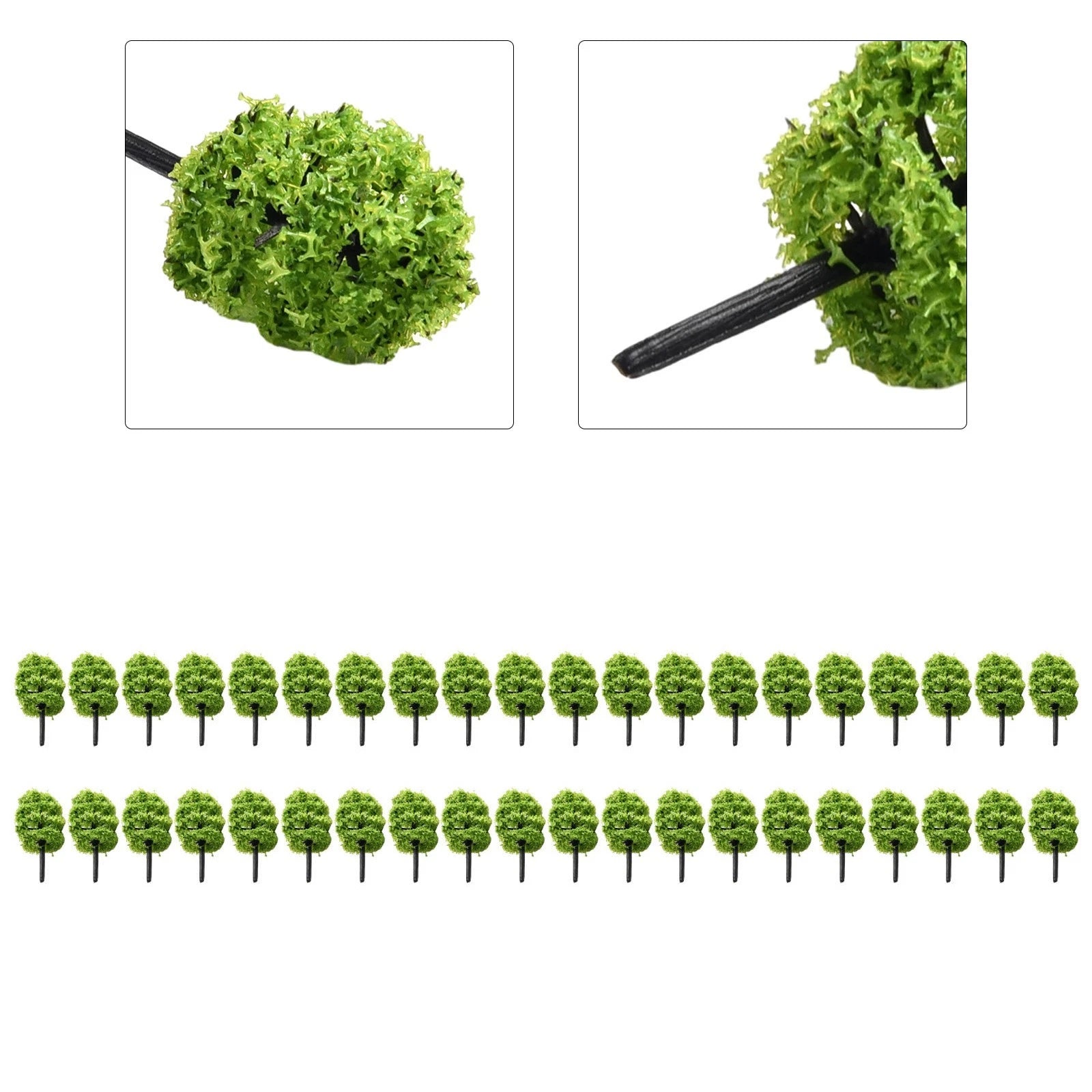 Model Tree Scenery 1:100 for Railroad (Plastic Decoration Accessories)